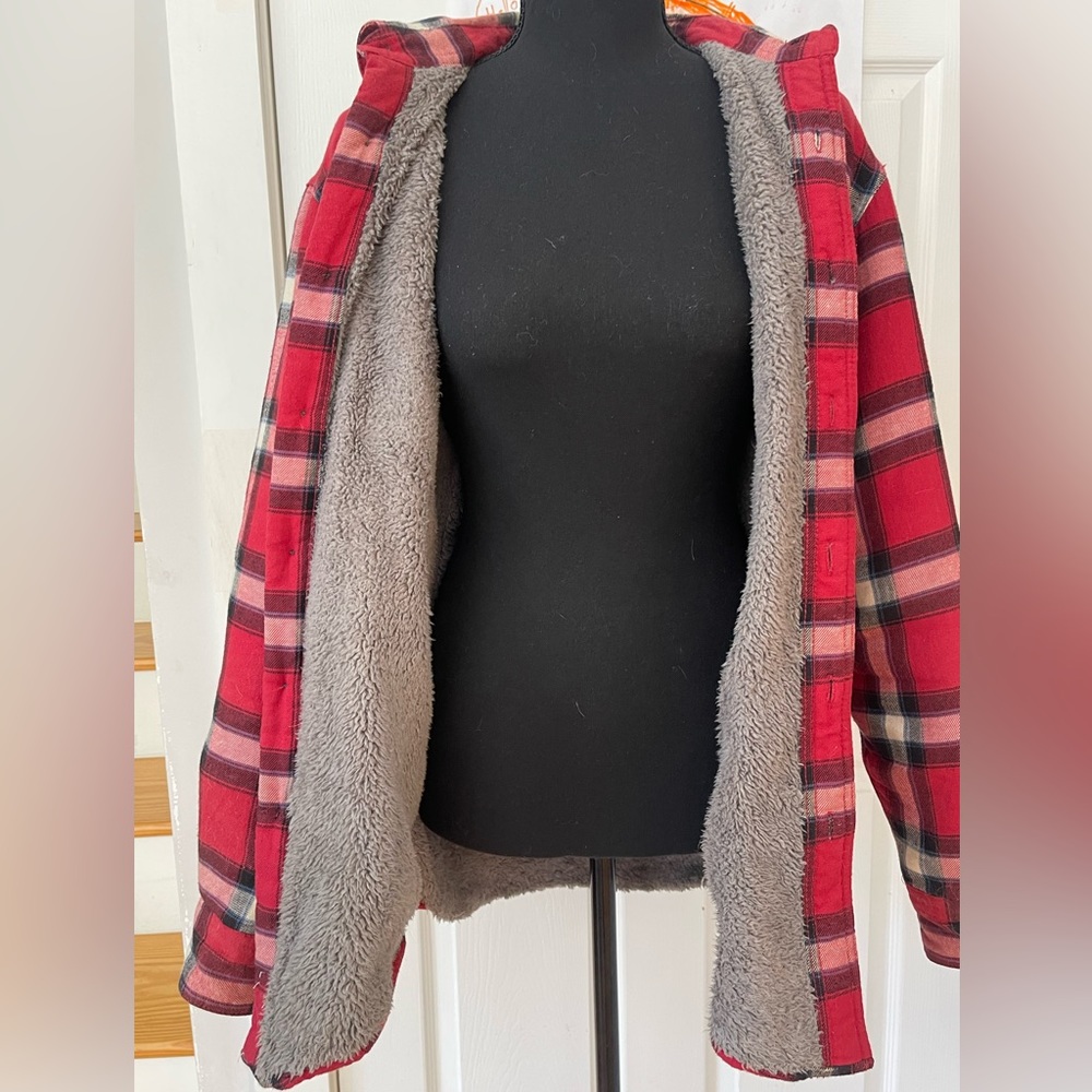 Wrangler Men's Heavyweight Plaid Sherpa Lined Shirt Jacket.Size S - Picture 9 of 15